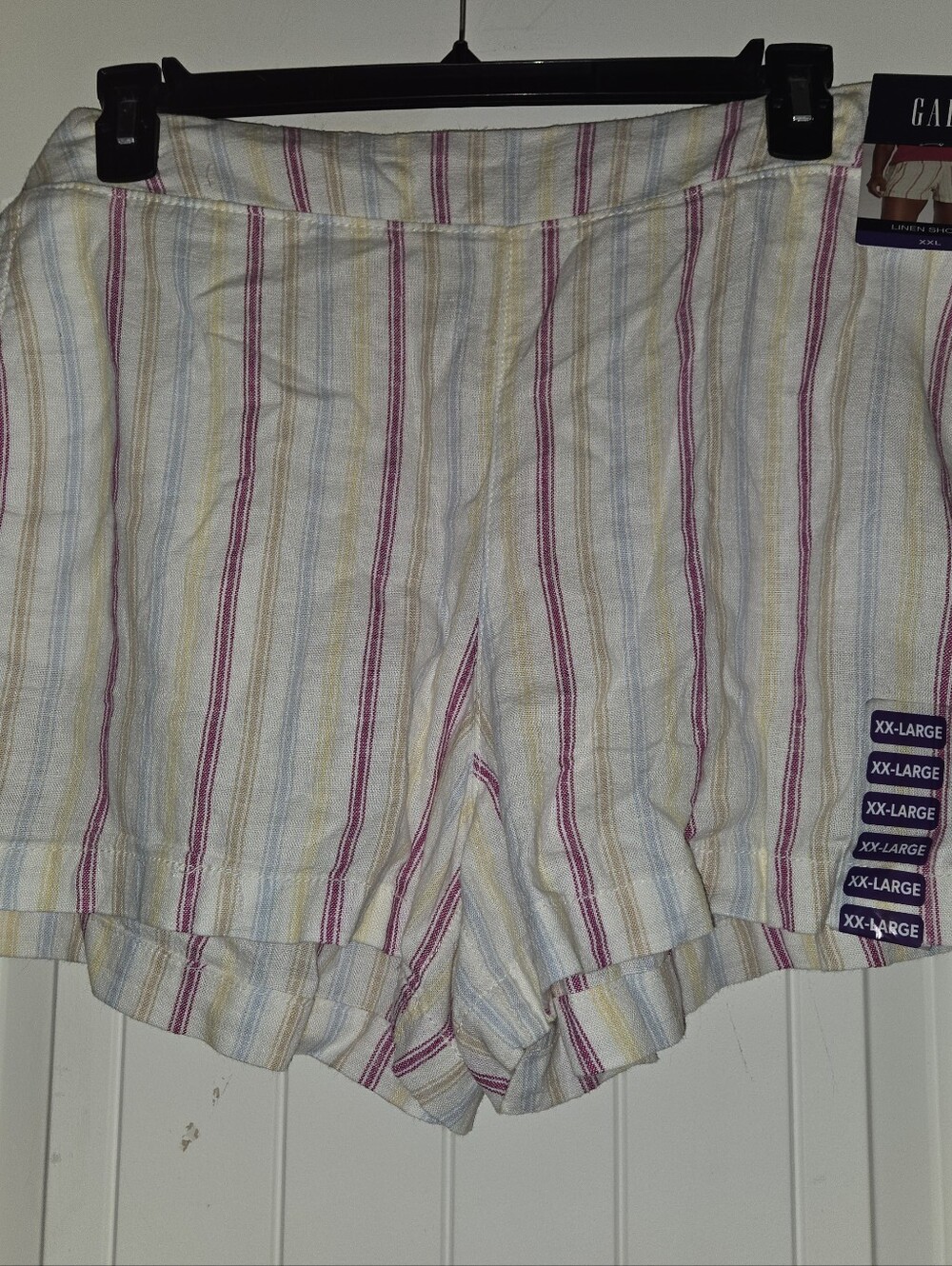 NWT GAP Multicolor Striped Lightweight  Shorts in Cream, Pink, Yellow, Blue